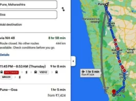 pune to goa distance